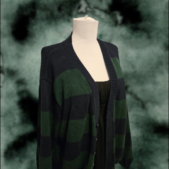 Brandy Melville Whimsygoth Striped Knit Cardigan - Picture 4 of 7